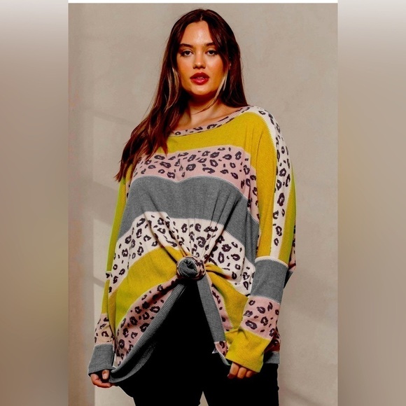 Blu Trends Tops - Ms. Diva Plus! Lime..Gray…Leopard Top